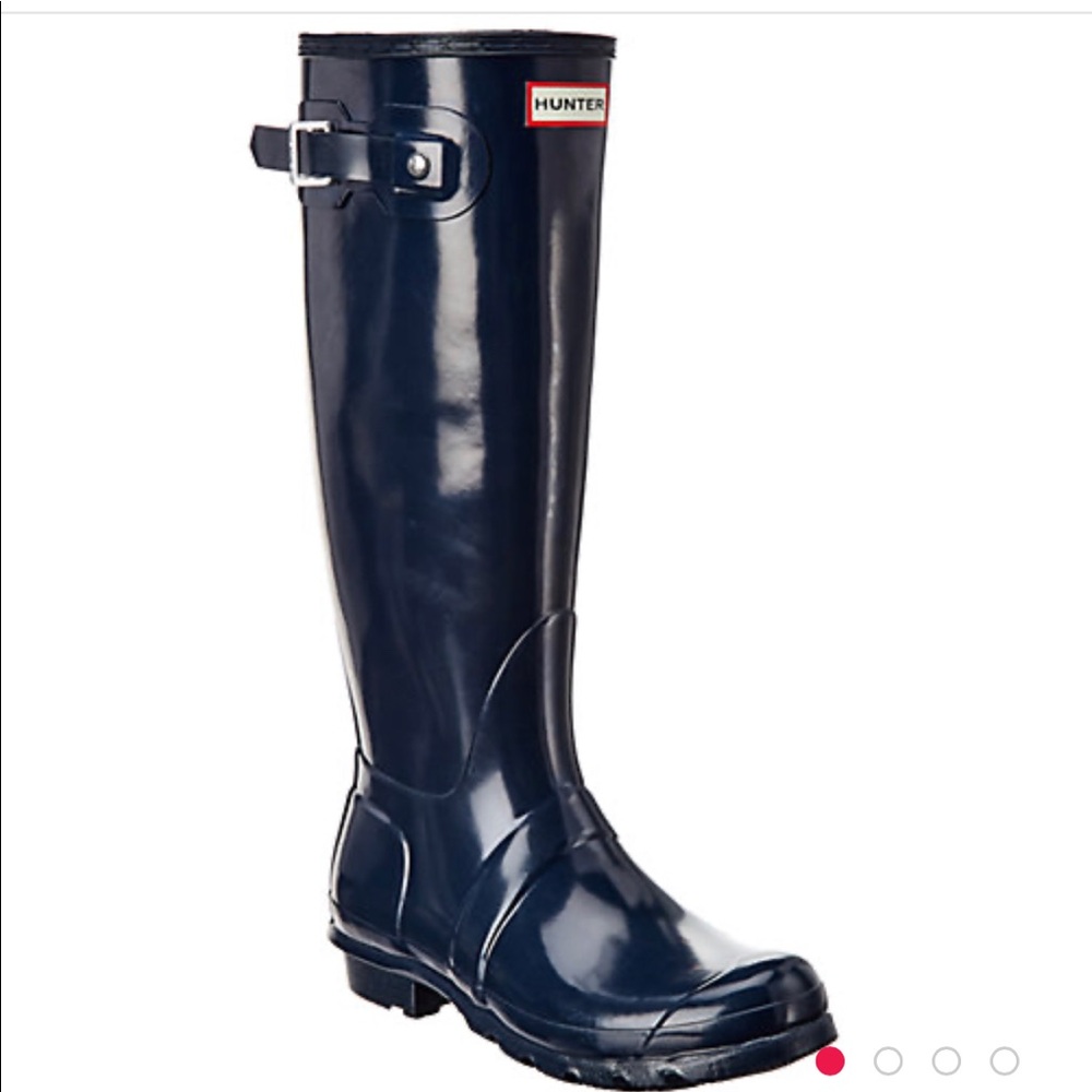 Hunter Navy tall Boots